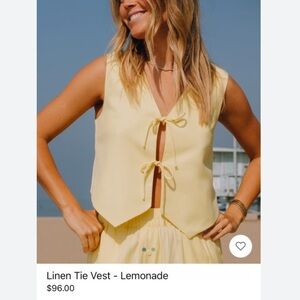 Daily Drills Lemonade Linen Vest + Pants